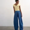 Tsbelle Mid Rise Barrel Fit-Jeans