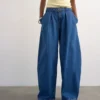 Tsbelle Mid Rise Barrel Fit-Jeans