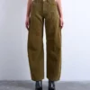Tsbriana-jeans med superlav midje og vid passform