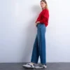 Tscinch-jeans med lav midje og vid passform
