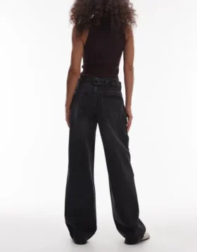 Tscinch-jeans med lav midje og vid passform