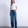 Tscinch-jeans med lav midje og vid passform