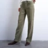 Tsember-jeans med lav midje og normal passform