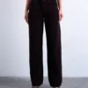 Tsember-jeans med lav midje og vid passform