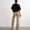 Tsember-jeans med lav midje og vid passform