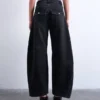 Tsemma High Rise Barrel Fit-Jeans