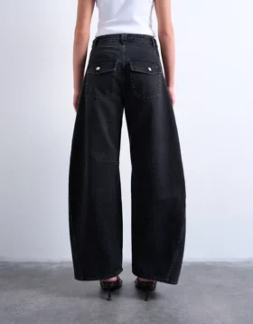 Tsemma High Rise Barrel Fit-Jeans