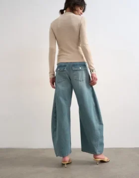 Tsemma High Rise Barrel Fit-Jeans