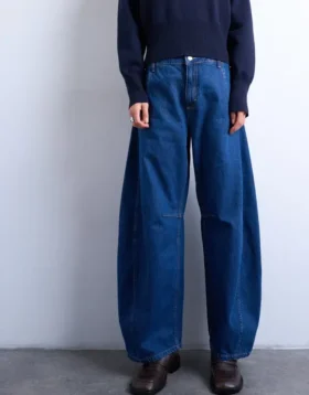 Tsemma High Rise Barrel Fit-Jeans