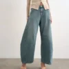 Tsemma High Rise Barrel Fit-Jeans