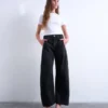Tsemma High Rise Barrel Fit-Jeans