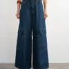 Tseva-jeans med middels høy midje og vid passform