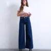 Tshorizon-jeans med middels høy midje og vid passform