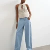 Tslowrie jeans med lav midje og løs passform