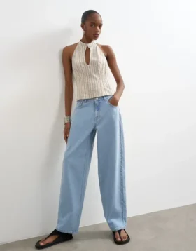 Tslowrie jeans med lav midje og løs passform