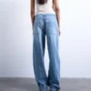 Tslowrie jeans med lav midje og løs passform