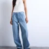Tslowrie jeans med lav midje og løs passform