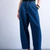 Tsmari-jeans med høy midje og vid benpassform