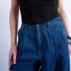 Tsmari-jeans med høy midje og vid benpassform