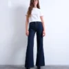 Tsmarie jeans med middels høy midje og utvidet passform