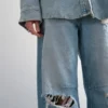 Tsnora Mid Rise Barrel Fit-Jeans