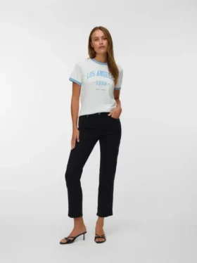 Vmamara jeans med middels høy midje og rett passform