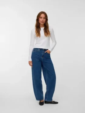 Vmbillie High Rise Barrel Fit-Jeans