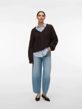 Vmbillie jeans med høy midje og barrel-passform