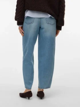 Vmbillie jeans med høy midje og barrel-passform