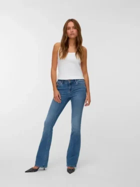 Vmcamille-jeans med lav midje og utvidet passform