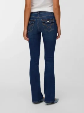 Vmcamille-jeans med lav midje og utvidet passform
