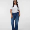 Vmcasta-jeans med middels høy midje og bootcut-passform
