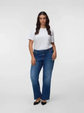 Vmcasta-jeans med middels høy midje og bootcut-passform