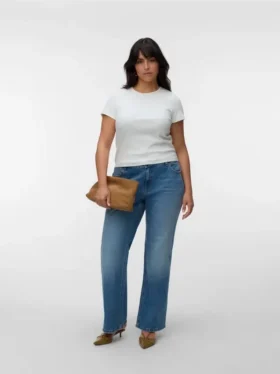 Vmcastra jeans med lav midje og utvidet passform