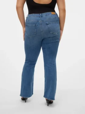 Vmcflash-jeans med middels høy midje og utvidet passform