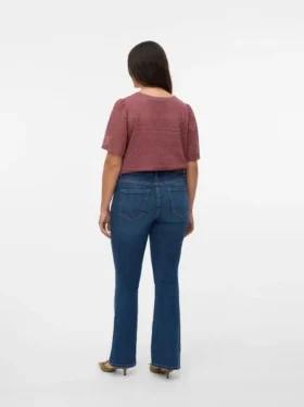 Vmcflash-jeans med middels høy midje og utvidet passform