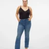 Vmcflash-jeans med middels høy midje og utvidet passform