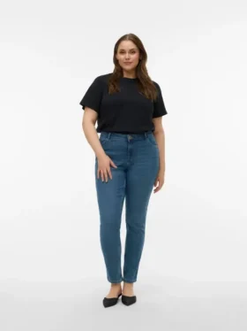 Vmcpaige-jeans med middels høy midje og smal passform