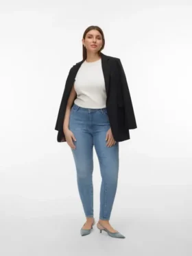 Vmcphia høytaljede jeans med smal passform