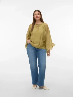 Vmcstellastretch-Jeans med middels høy midje og vid passform