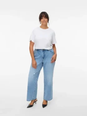 Vmctessa jeans med høy midje og rett passform