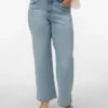 Vmctessa jeans med høy midje og rett passform