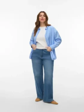 Vmctessa-jeans med høy midje og vid passform