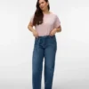 Vmctessa jeans med høy midje og vid passform