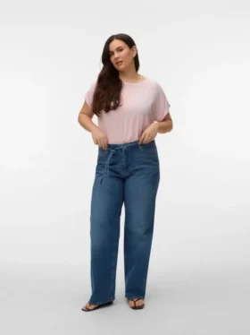 Vmctessa jeans med høy midje og vid passform