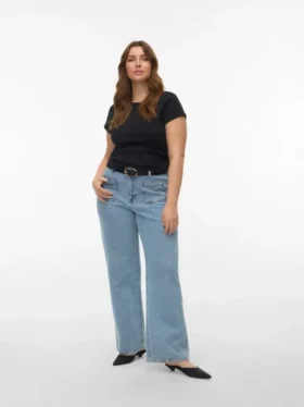 Vmctessa-jeans med høy midje og vid passform