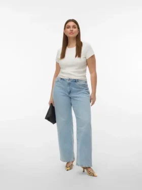 Vmctessa-jeans med høy midje og vid passform