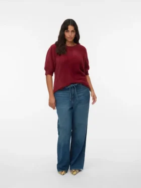 Vmctessa-jeans med høy midje og vid passform