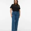 Vmctessa-jeans med høy midje og vid passform