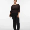 Vmctessa-Stretch jeans med høy midje og vid passform